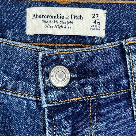Abercrombie & Fitch women’s the ankle straight ultra high rise jean size 27 - Picture 2 of 6